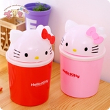 卡通kt猫hello kitty 凯蒂猫可爱塑料桌面收纳桶 小垃圾桶 杂物桶