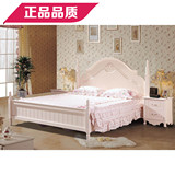 简约板式床韩式田园公主床象牙白双人床婚床1.8米卧室三件套包邮
