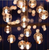 中山古镇LED魔幻水晶流星雨冰雹玻璃球单头创意艺术工程餐厅吊灯