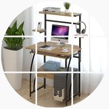省空间台式电脑桌简易办公桌小型简约工作台桌子家用单人钢木书桌