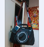 佳能原装EOS单反相机包EF镜头袋外拍折叠包购物收纳斜挎包休闲包