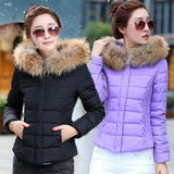 棉衣女子短款韩国冬装时尚轻薄加厚外套个性带帽毛领小袄女式冬衣