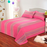 单件粗布床单纯棉吸汗加厚加密简约家纺不掉色单双人团购1.8米床