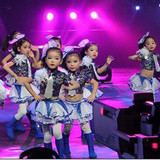 六一儿童演出服装女童幼儿现代舞台表演服亮片小苹果爵士舞蹈哦耶