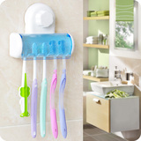 创意双庆强力吸盘牙刷架 防尘牙具座 浴室挂牙刷架 放牙刷收纳架