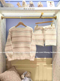 韩国代购BALCONY专柜正品2015春珊瑚绒休闲短裤睡衣家居服套装女