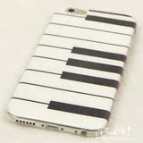 热卖全包硅胶软壳苹果6手机壳iphone5s/6s Plus保护套 黑白钢琴键