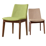 尚辉家具 北欧实木餐椅 现代简约布艺餐厅椅子 设计师创意皮餐椅