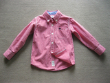 2015新款外贸童装蓝小马男童纯棉红色小格子两用袖儿童长袖衬衫