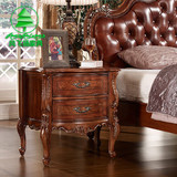 欧式实木床头柜美式新古典储物柜子卧室家具法式实木简约床头柜