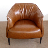 皮艺沙发小户型北欧设计师现代创意懒人客厅沙发组合休闲太师椅
