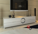 电视柜地柜特价现代简约中式客厅家具圆环白色烤漆组合柜L75