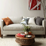 北欧简约现代小户型布艺双人三人组合沙发麻布定制可拆洗新品特价