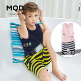 MQD马骑顿儿童背心套装2016夏装中大童男童背心短裤两件套韩版潮