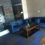 办公室地毯写字楼台球室棋牌室私人会所PVC方块毯郑州地区可安装