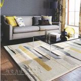 简约欧式抽象条纹地毯客厅茶几沙发卧室书房满铺手工腈纶地毯定制