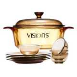 康宁VISIONS2.25L晶彩透明锅+透明餐具八件组套装VS-22LW/JD 其他