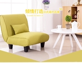 日式小户型单人布艺实木沙发椅折叠椅创意简约休闲懒人沙发椅子