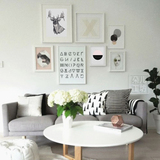 北欧现代简约宜家客厅照片墙組合沙发背景墙相框墙面装饰画