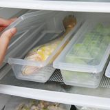 日本进口保鲜盒塑料大容量鱼盒海鲜保鲜用品冰箱冷藏冷冻储藏盒子