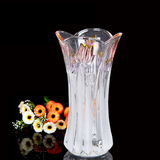 欧式创意高档25高彩色玻璃花瓶摆件客厅 水培富贵竹 家居用装饰品
