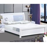 SDVB实木床双人橡木白色烤漆婚床1.5米1.8米韩式现代简约家具可配