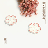 態生活zakka杂货 樱花筷架 陶瓷筷架 日式筷子托筷枕 立体筷架