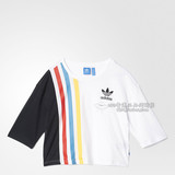 7月 UFO香港正品代购 Adidas三叶草 女款休闲短款宽松T恤AY6746