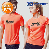 韩国代购专柜正品李龙大自主品牌YDSPORT羽毛球服男女字母T恤直发