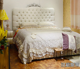 欧式双人床 新古典实木豪华大床 欧式床雕花真皮公主床1.8米婚床