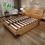 东彩家具工厂定制简约环保板式排骨床卧室气压储物收纳双人高箱床