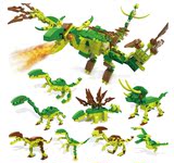 包邮25合1 动物恐龙塑料拼插拼装积木 益智儿童玩具小颗粒积木