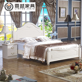 欧式床韩式床田园床1.5米1.8米双人床白色公主床实木床高箱床婚床