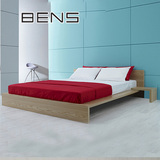 BBENS奔斯现代板式床板式烤漆双人床榻榻米床1.5米小户型床601