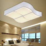 简约现代LED吸顶灯铁艺方形LED异形客厅卧室餐厅波浪形灯具灯饰