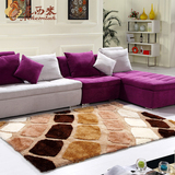 尼西米 新款客厅地毯 卧室地毯 现代简约客厅茶几垫 斜石头地毯