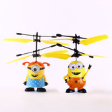 感应飞行小黄人会飞的遥控飞机儿童玩具悬浮耐摔飞行