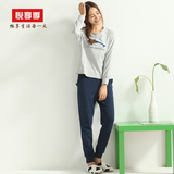 2015秋冬新款韩版休闲时尚套装女长袖上衣裤子两件套可外穿家居服