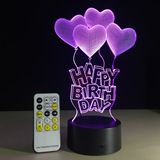 创意情侣LED台灯USB灯情人节浪漫生日礼物 3D小夜灯3D立体视觉灯