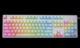 IKBC G104 彩虹霜冻二色 PBT 透光 键帽白色黑色 白透 87机械键盘