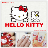 Kitty凯蒂猫KT猫可爱儿童水印光疗指甲油胶贴纸美甲贴花 日本卡通