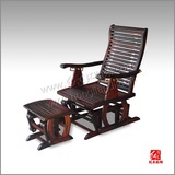 [红连地]老挝大红酸枝摇椅 交趾黄檀老料躺椅 红木实木休闲椅
