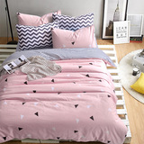 蚕久简约风格纯棉四件套床单被套1.5米/1.8米北欧风舒适床上用品