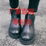 韩国2014秋季新款时尚简约潮流复古圆头短靴马丁靴stylenanda女鞋