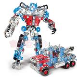 男童拼装积木车变形金刚机器人儿童益智力玩具8-10-12岁以上男孩