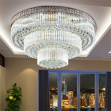 S金水晶灯圆形 现代简约餐厅客厅水晶吸顶灯LED 酒店工程灯蛋糕灯
