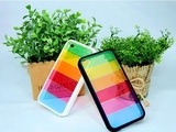 彩虹壳iphone 5G外壳 三星s4 苹果5代手机套硅胶保护套