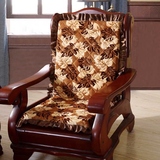 家具布艺沙发带靠背海绵椅电脑老板长坐垫加厚防滑红木实木质