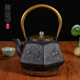 玉麒麟正品 氧化无涂层铸铁茶壶日本南部手工老铁壶茶道烧水壶