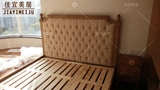 出口外贸 欧式法式风格家具 美式水曲柳实木床软包双人床单人床